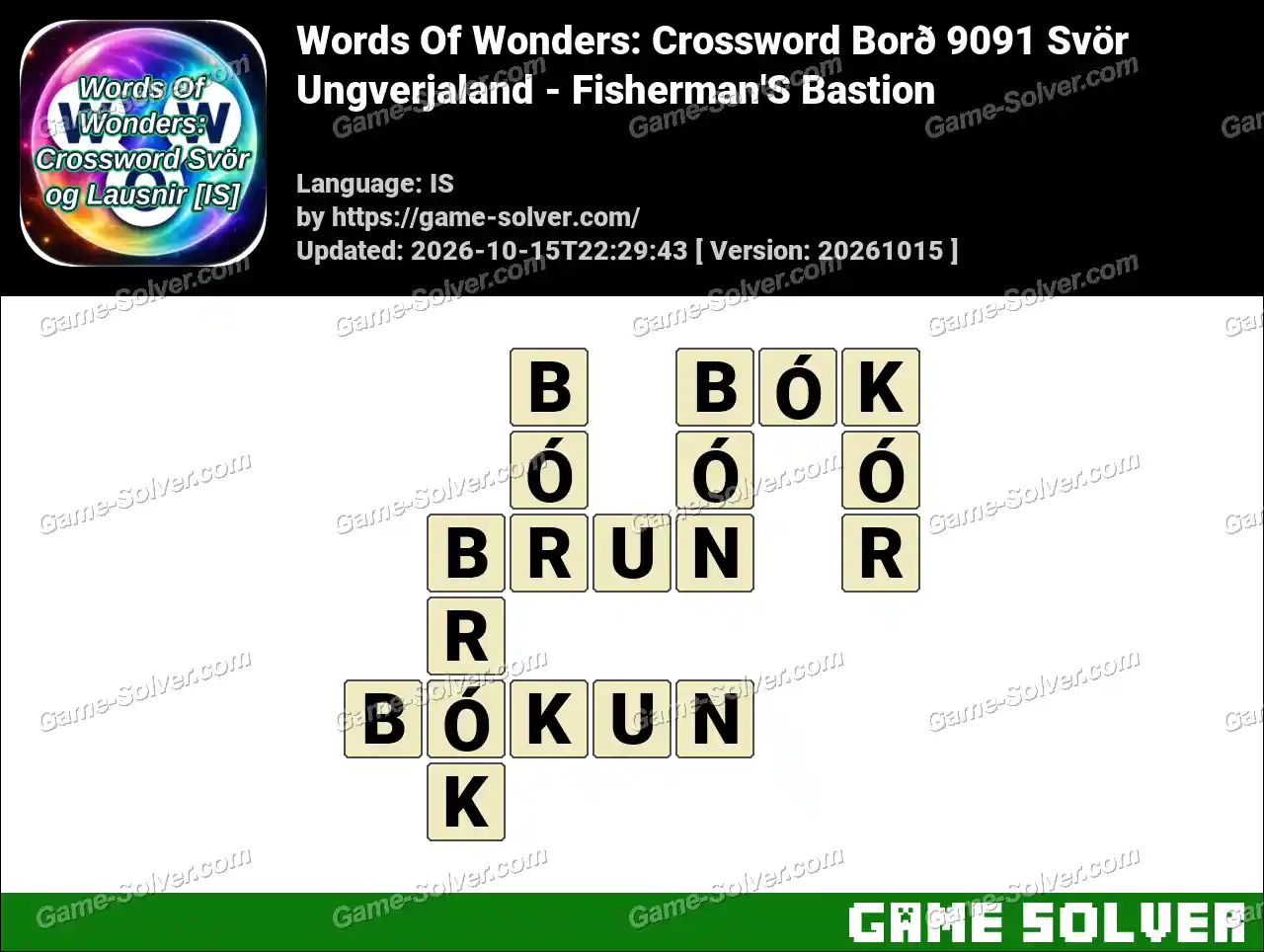 Words Of Wonders: Crossword Borð 9091 Svör – Ungverjaland – Fisherman’S Bastion